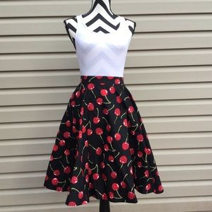 NWT 50’s Chic Cherry Swing Full Circle Skirt